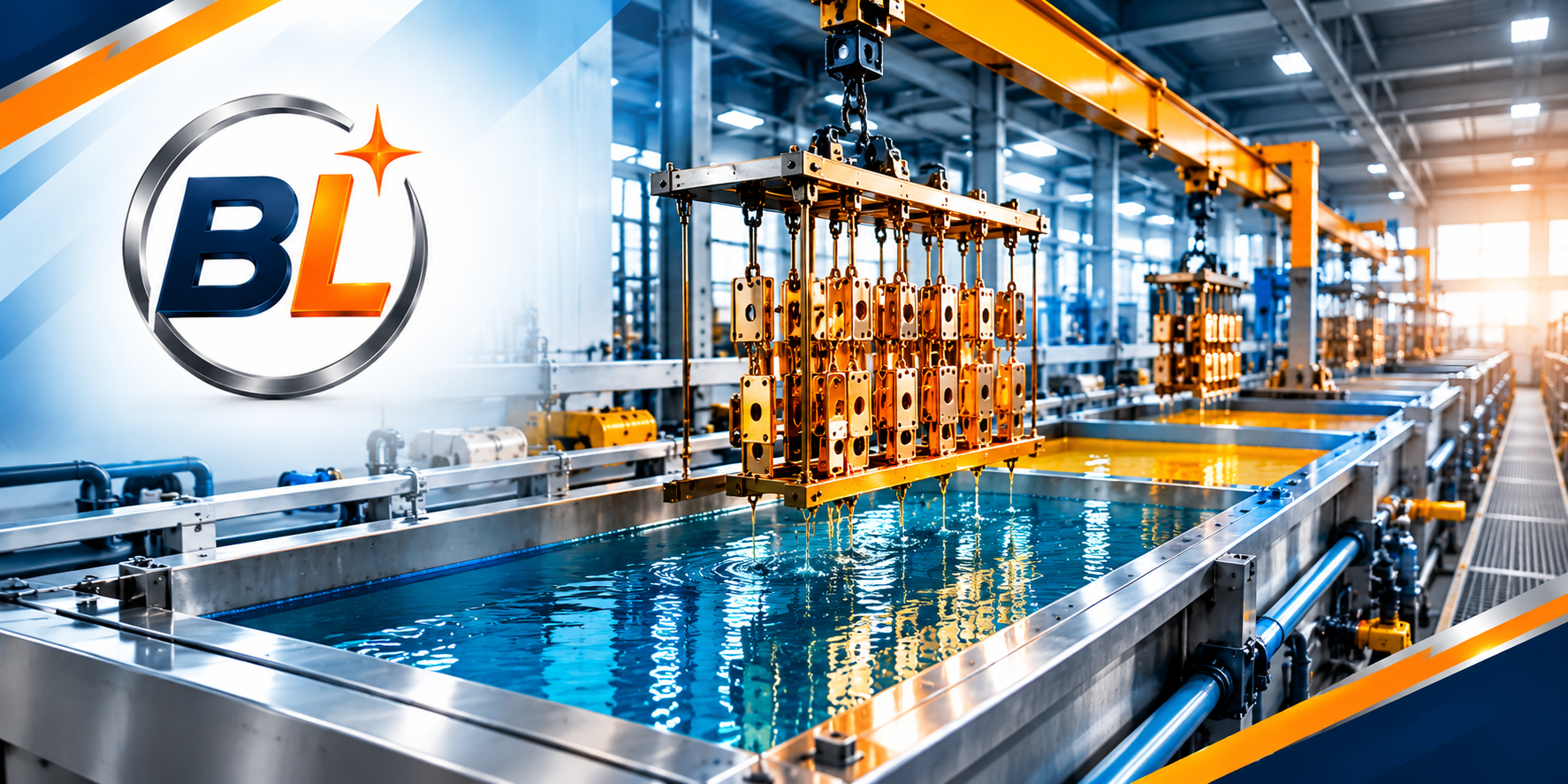 Automated electroplating line manufactured by Bright Link Equipment